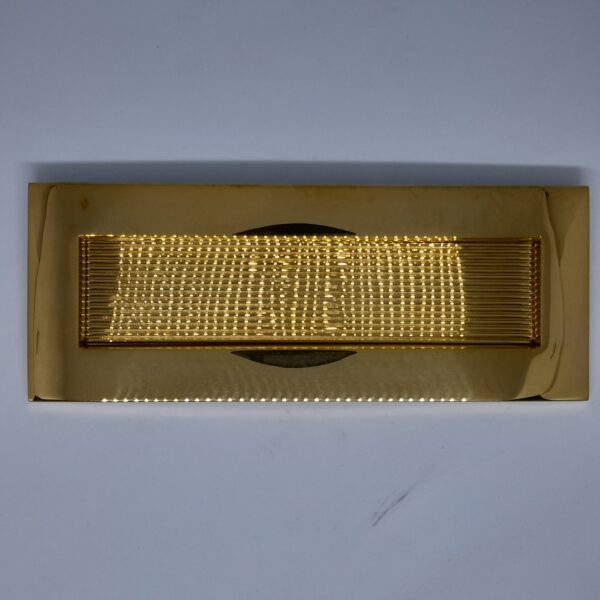 Reeded Letter Plate 10" x 4" Unlacquered Brass