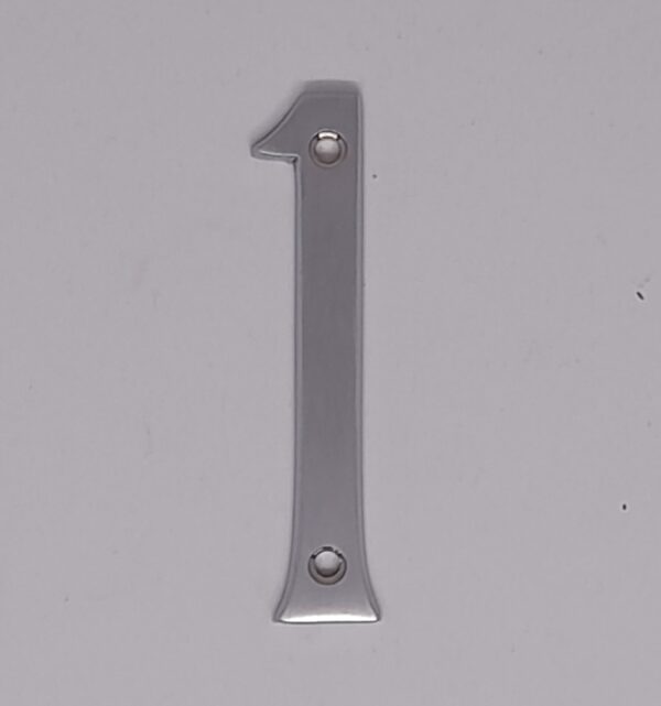 Traditional Numeral 1 75mm Satin Chrome