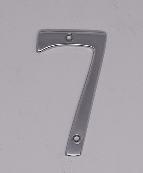 Traditional Numeral 7 75mm Satin Chrome