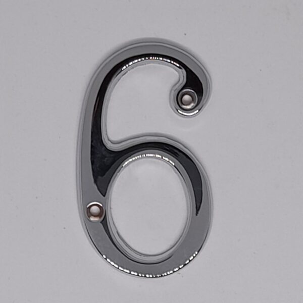 Traditional Numeral 6/9 75mm Polished Chrome