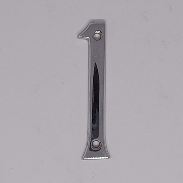 Traditional Numeral 1 75mm Polished Chrome