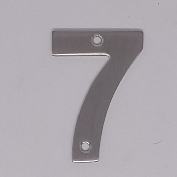 Numeral 7 50mm Satin Stainless Steel