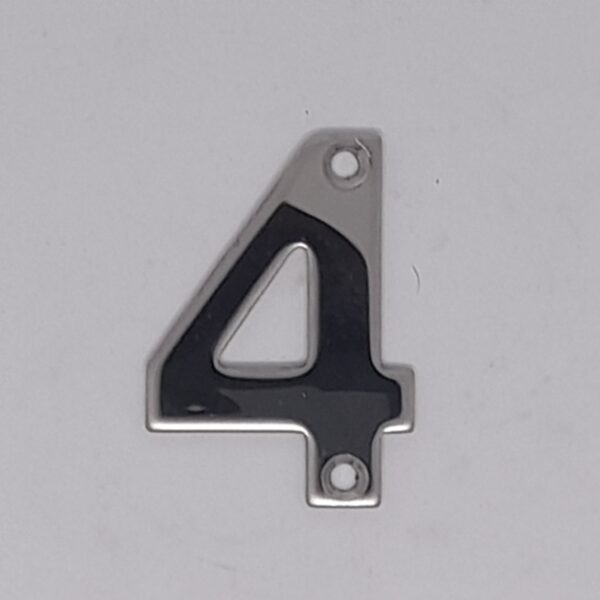 Numeral 4 50mm Polished Stainless Steel