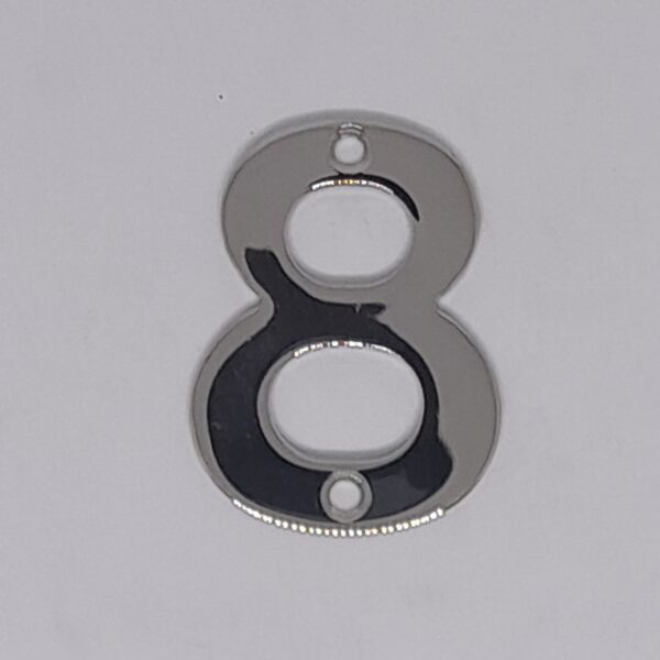 Numeral 8 50mm Polished Stainless Steel