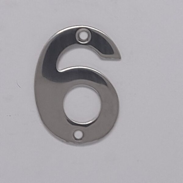 Numeral 6/9 50mm Polished Stainless Steel