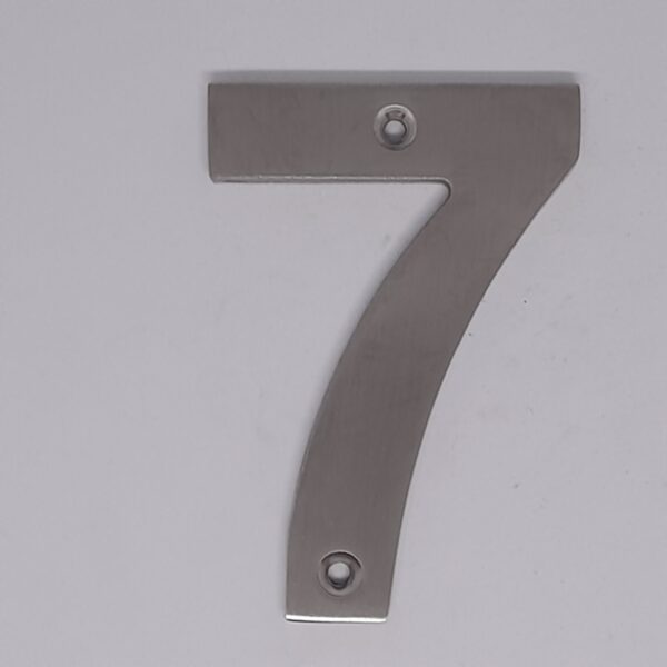 Numeral 7 100mm Satin Stainless Steel