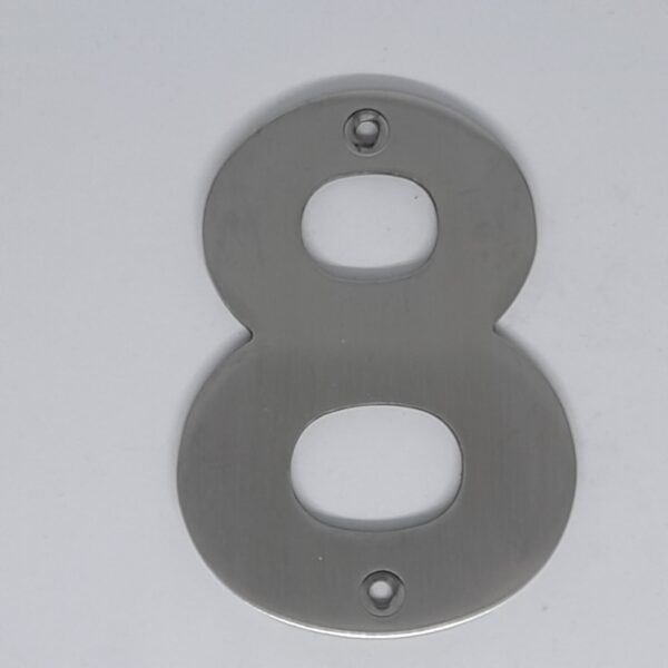 Numeral 8 100mm Satin Stainless Steel