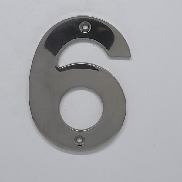 Numeral 6/9 100mm Polished Stainless Steel