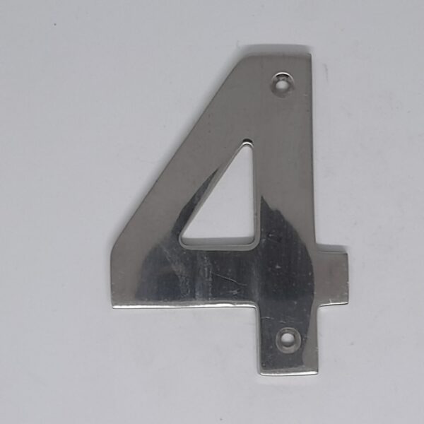 Numeral 4 100mm Polished Stainless Steel