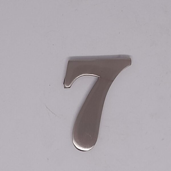 Self Adhesive Numeral 7 50mm Satin Nickel