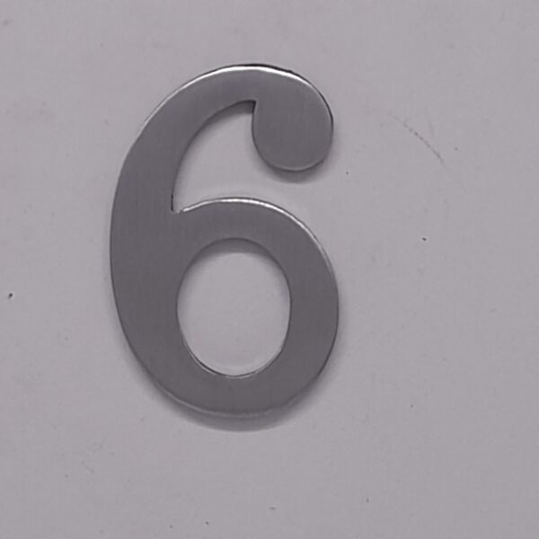 Self Adhesive Numeral 6/9 50mm Satin Chrome