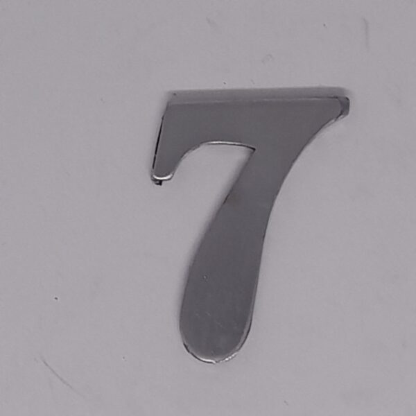 Self Adhesive Numeral 7 50mm Satin Chrome