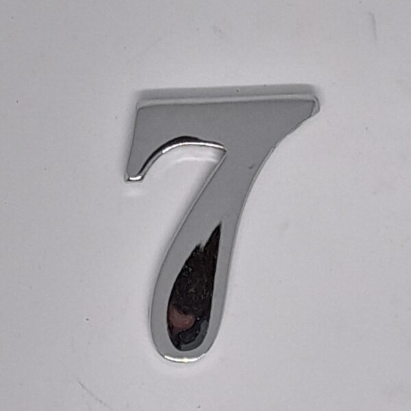 Self Adhesive Numeral 7 50mm Polished Chrome