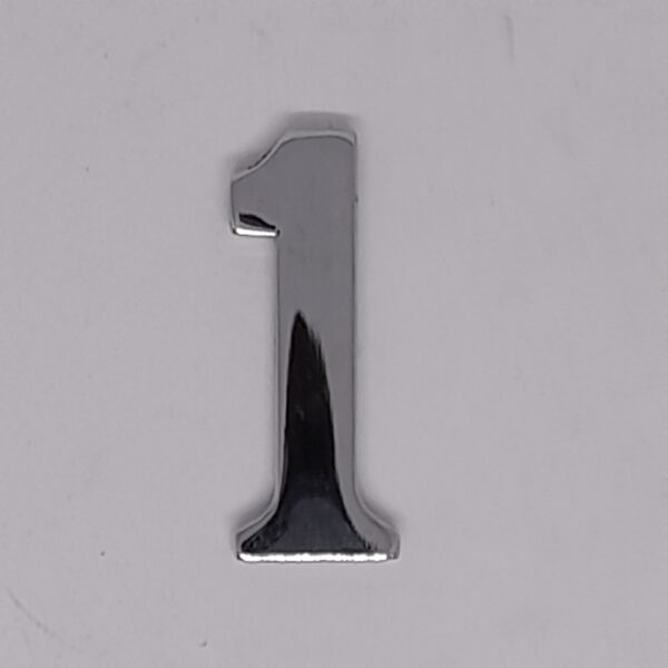 Self Adhesive Numeral 1 50mm Polished Chrome