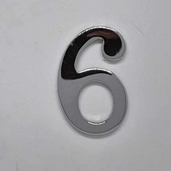 Self Adhesive Numeral 6/9 50mm Polished Chrome