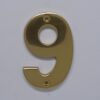 Modern Numeral 6/9 76mm Polished Brass - Image 2