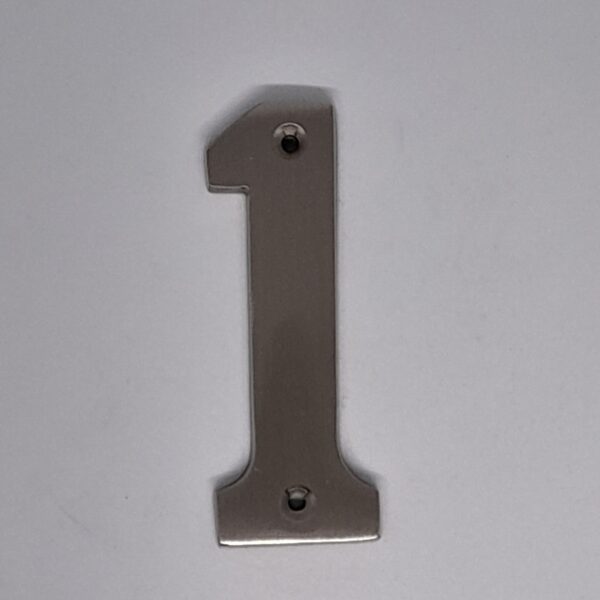 Modern Numeral 1 76mm Satin Chrome