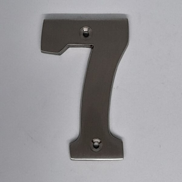 Modern Numeral 7 76mm Satin Chrome