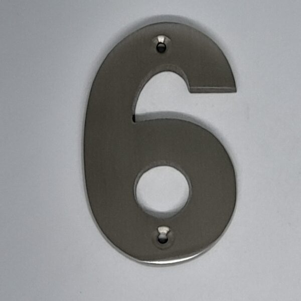 Modern Numeral 6/9 76mm Satin Nickel