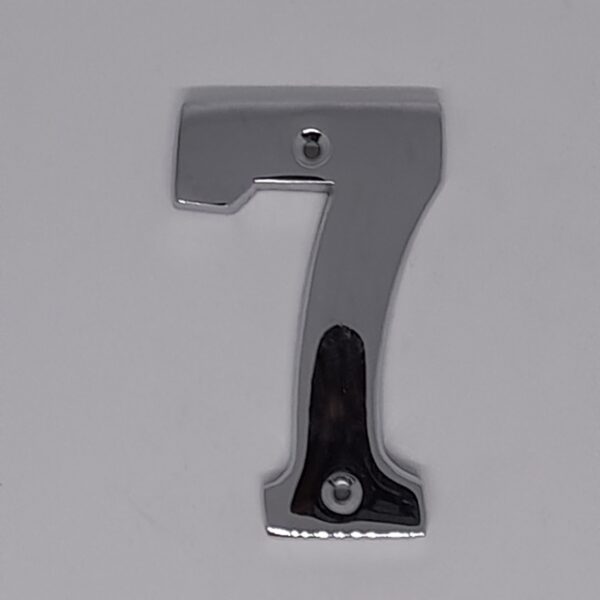 Modern Numeral 7 76mm Polished Chrome