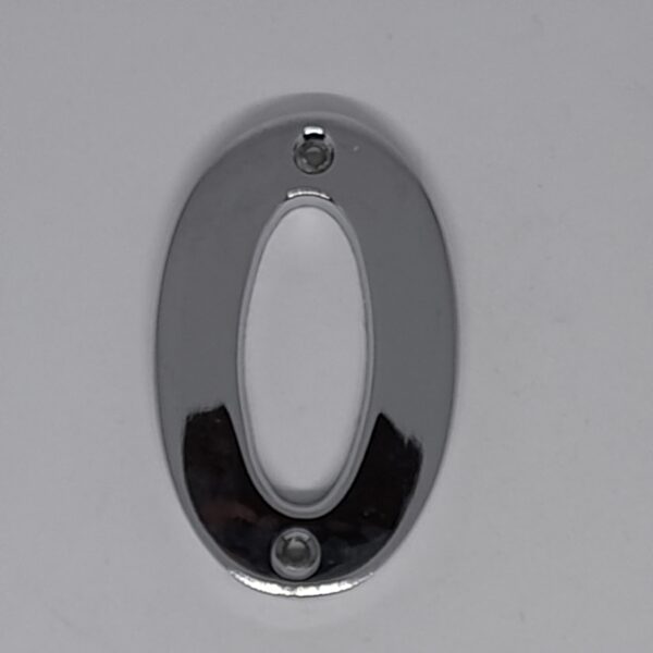 Modern Numeral 0 76mm Polished Chrome