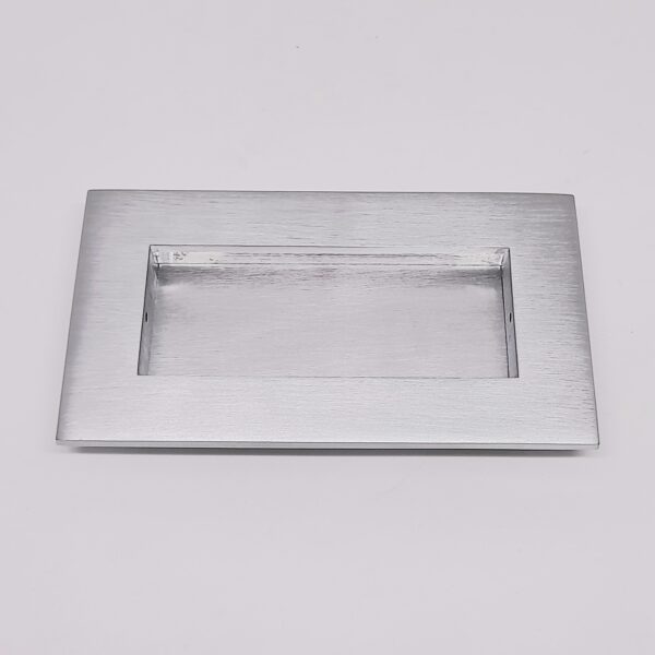 Plain Rectangular Flush Handle 105mm Satin Chrome