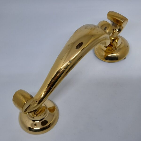 Scroll Door Knocker Unlacquered Brass UK