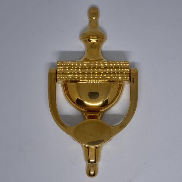 Reeded Urn Door Knocker Unlacquered Brass